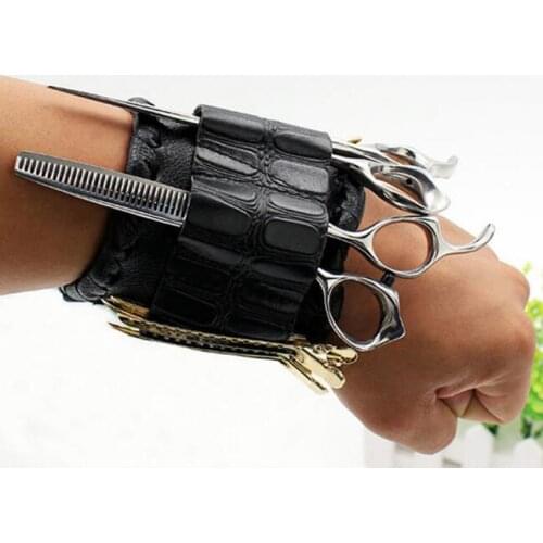 Real leather holsters Professional hair scissors holsters on wrist for hairdresser stylists