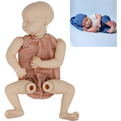 20 Inches Bebe Reborn Doll Lifelike Newborn Reborn Baby Levi Vinyl Unpainted Unfinished Doll Parts DIY Blank Doll Kit