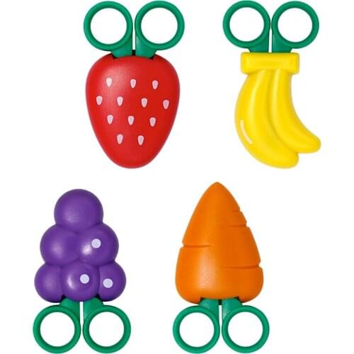 LMDZ Cute Cartoon Modeling Scissors with Magnet Refrigerator Subsidies Portable Student Kawaii Mini Scissors School Stationery