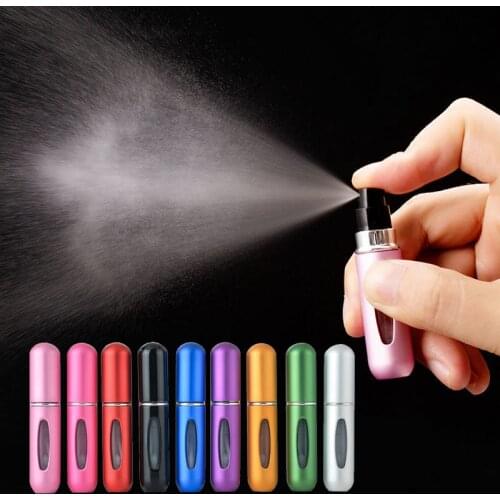 20/50pcs 5ml Refillable Mini Perfume Bottle Portable Aluminum Atomizer Refill Perfume Spray Cosmetic Container For Travel