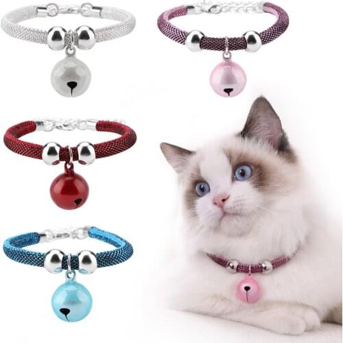 Pet Cat Collar Cute Japanese Style Pet Collars With Bells Adjustable Nylon Collar For Small Dogs Kitten Pet Cats