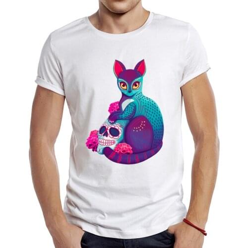 2021 Mens New Fashion Alebrije Design Short Sleeve T-Shirt Cool Printed Tops Hipster Tee Shirts
