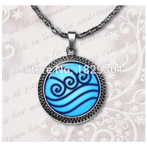 Water Tribe Necklace Avatar the Last Airbender Jewelry Glass Dome Pendant Necklace HZ1