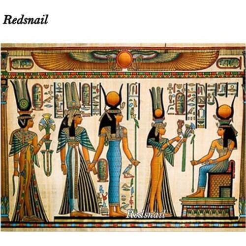 Full Square Round Drill 5D DIY Diamond Painting Egyptian woman mural 3D Diamond Embroidery Cross Stitch Home Decor EE331