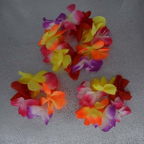 HAWAIIAN FLOWER HULA LEI HEADBAND WRISTBAND SUMMER PARTY birthday wedding