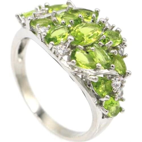 20x18mm Anniversary Created Pink Tourmaline White CZ For Ladies Dating Silver Rings Wholesale