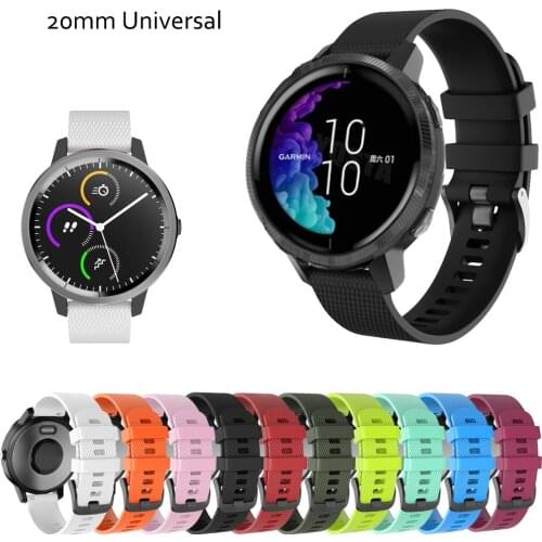 For Garmin 245 Strap Official Button Silicone Watch Band Sports Strap For Forerunner 245M/645/Vivoactive 3/Venu/Venu SQ Bracelet