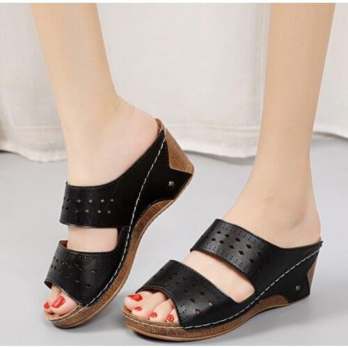 Roman Sandals for Women Fish Mouth Women Shoes Sandals Wedge Heels Sandals Female Shoes Wedges Heighten Ladies Sandals Plus Size