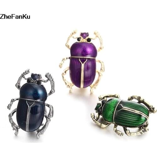 Vintage Jewelry Beetle Brooches For Women Kids Enamel Green Fleur De Lis Animal Insects Brooch For Jewelry Free Shipping