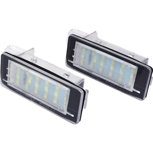 2pcs Error Free LED Car License Number Plate Light For Renault Espace MK4 Scenic MK2 Laguna II Dacia Duster Lodgy Logan MCV III
