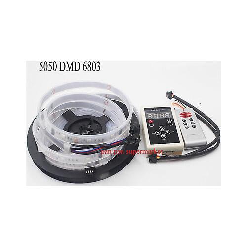 5m RGB dream magic led strip DC12V 6803 IC IP67 waterproof LED Strip 5050 SMD 150LED flexible light+133 Program RF controller
