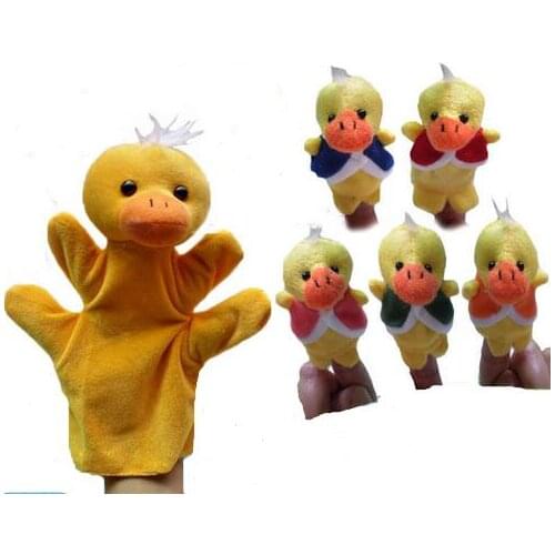 1set=6pcs (1 Hand Puppet+5 Finger Puppets)Nursery Rhyme Finger Puppets "Five Little Ducks" Finger Toys For Kids Baby Toys YH367
