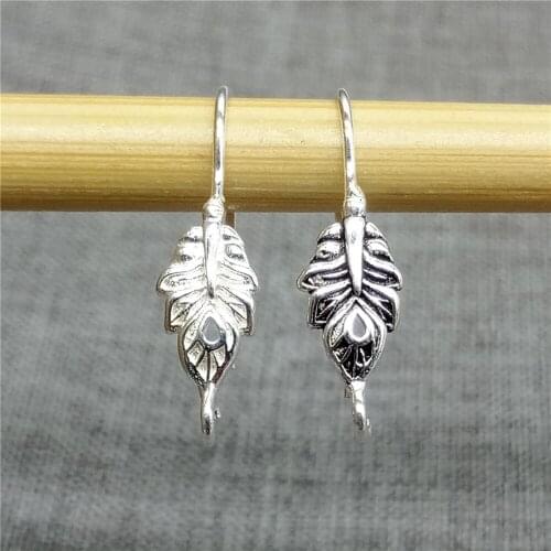 4 Pairs of 925 Sterling Silver Peacock Earring Ear Wire Hooks