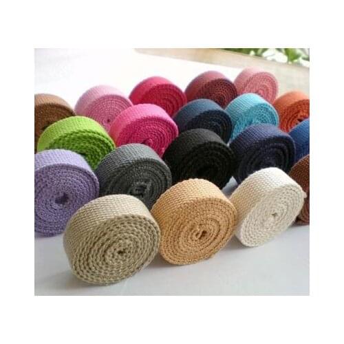 50 yards/lot 2.0cm width high quality DIY dog collar leash sewing Polyester Cotton plain weave ribbon pure thick webbing 72color