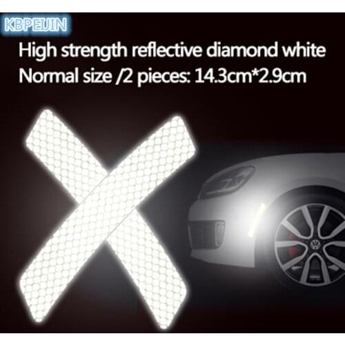 Accessories car Bumper/Wheel eyebrow Safety Reflective Strips Stickers for Audi a4 a3 q5 q7 a5 b6 b8 a6 c5 b7 c6 a8 tt 2pcs