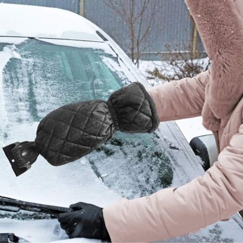 Car Ice Scraper Mitt Snow Scraper Removal Glove Oxford Cloth Cleaning Snow Shovel Ice Scraper Tool For Auto Window