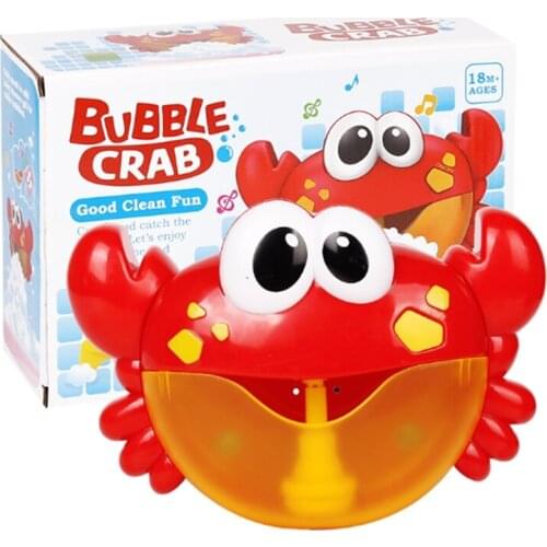 DROPSHIPPING Bubble Crabs Baby Bath Toy Funny Bath Bubble Maker Pool Swimming Bathtub Soap Machine Toys for Children Kids Gift