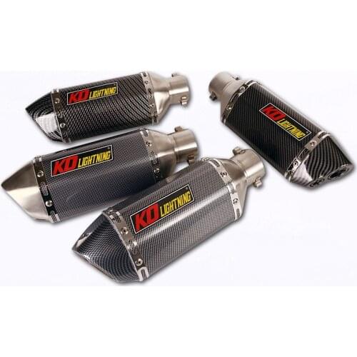 310mm Motorcycle Exhaust Muffler Pipe Universal 38-51mm Silencers with Removable DB Killer Escape Dirt Bike ATV Exhaust Tips