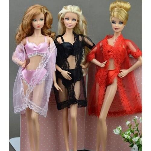 Red black pink Festival Xmas Gifts For Girls Doll lace pajamas bikini pant Clothes For BB 1:6 Doll BBI00670