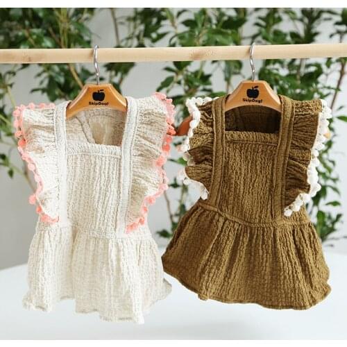 Summer Small Dog Costume Yorkshire Terrier Yorkie Pomeranian Poodle Clothing Dog Dress Cat Skirt Pet Shop Dog Supplies XS