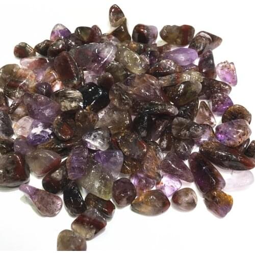 Natural quartz crystal tumbled stone Polished Rutilated Quartz for home decoration