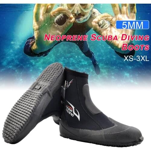 5mm Neoprene Boots Water Shoes Thermal High Rise Water Sports Cuba Diving Snorkeling Rafting Men Women Universal Swimming Fins