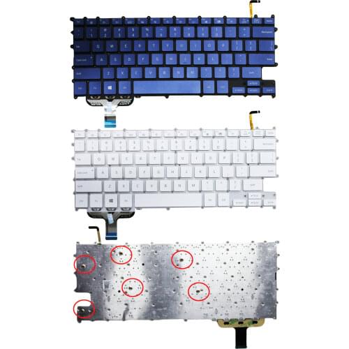 New US White/Blue Backlit Keyboard for Samsung NP930SBE 930SBE NT930SBE