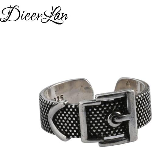 Punk Silver Color Belt Rings For Women Men Antique Finger Ring Christmas Gifts Jewelry 2021