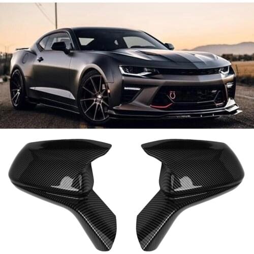 NEW-Car ABS Carbon Fiber Color Rear View Mirror Cover Shell Housing Trim for Chevrolet Camaro 2015-2020