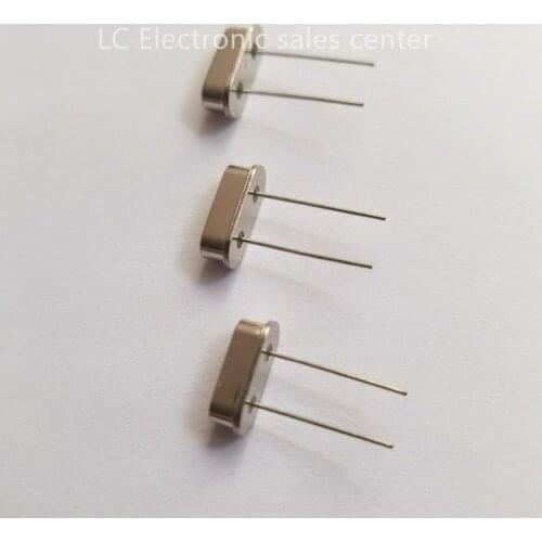 10pcs HC-49S Inline Passive Crystal Oscillator S Type DIP2 19.6608MHZ Crystal Resonator