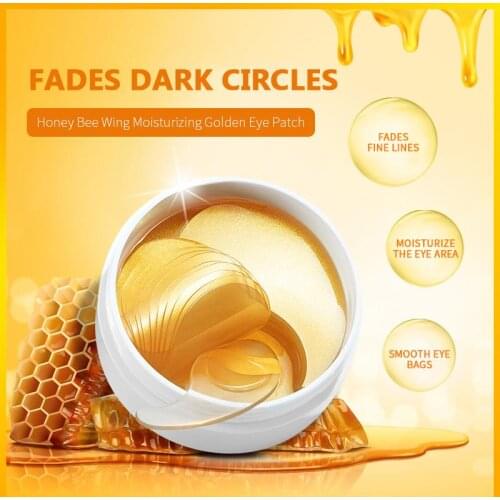 60pcs Crystal Collagen Gold Eye Mask Moisturizing Anti-Aging Fade Fine Lines Dark Circles Eye Patches Skin Care Korean Cosmetics