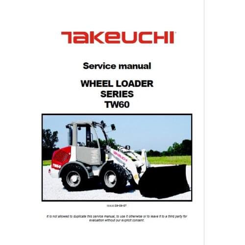 Workshop manual for Takeuchi 2016