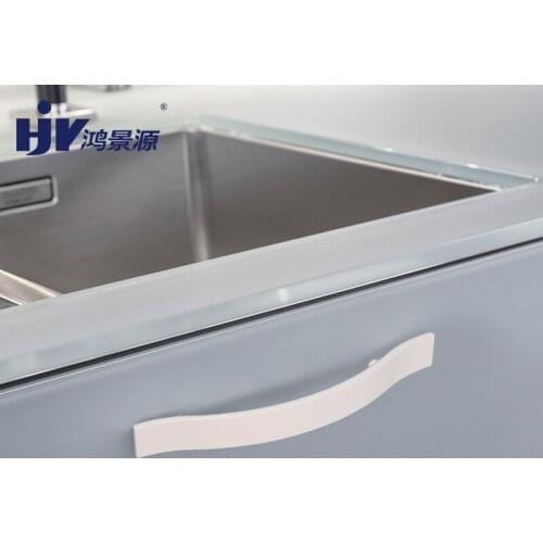 HJY White Wardrobe Handle Knobs Drawer Pulls Aluminum Kitchen Handles Furniture Handle Hardware Modern Style Cabinet Pull D044