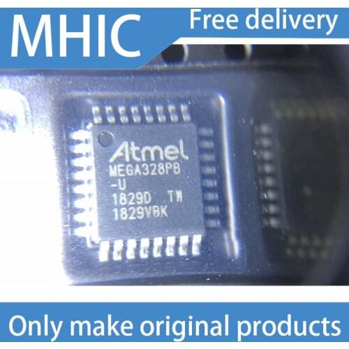 10PCS/LOT brand new original ATMEGA328PB-AU screen printing MEGA328PB-U 8-bit microcontroller AVR QFP32