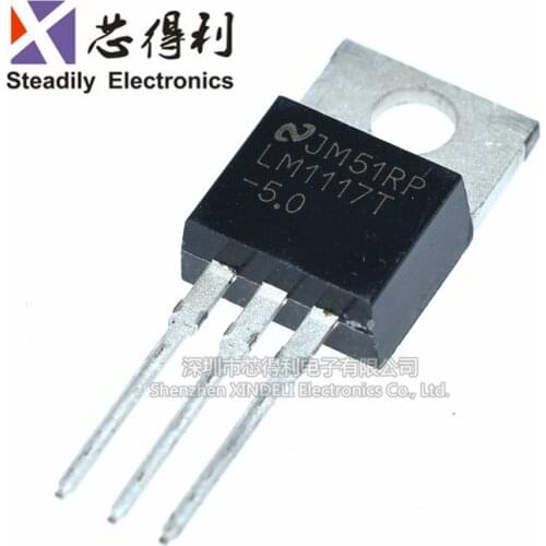 10pcs/lot New LM1117T-5.0 LM1117-5.0 5V TO-220 Linear Voltage Regulator