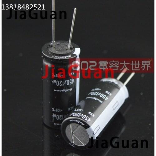 10PCS NEW RUBYCON 450V120UF 18X40 KXW series 105 degree 120UF 450V hot sale 120UF/450V