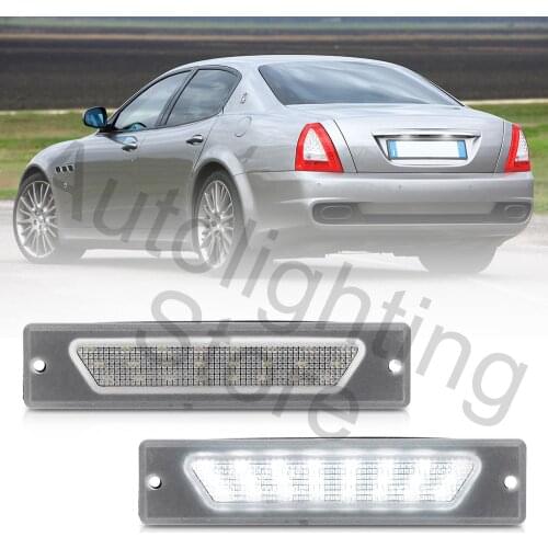 2pcs Led License Number Plate Light For Maserati Quattroporte 2003-2012 Front/Rear Registration Plate Lamp Canbus Error Free
