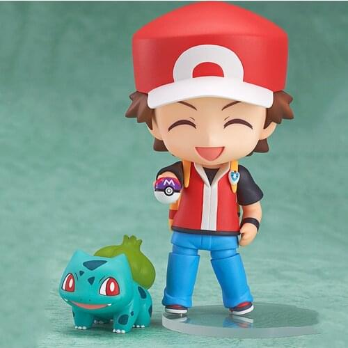 Anime Figure Pokemon Red #425 Bulbasaur Squirtle Charmander Cute PVC Toys Set Action Figma Model Kids Doll Pocket Monster Figure