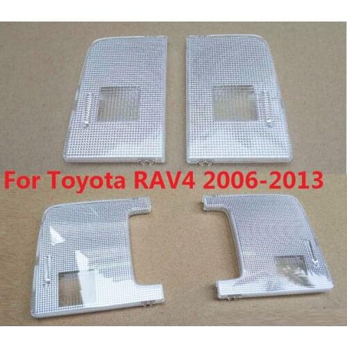 CAPQX 2pcs For Toyota RAV4 2006-2013 Car Auto Rear Dome Lamp Reading Light Lens Cover Shell Frame cap