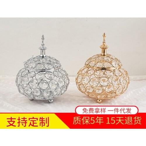 Elegant Tea Light Candle Holders Crystal Jewelry Box Wedding Centerpieces Table Candelabra For Home Party Decoration