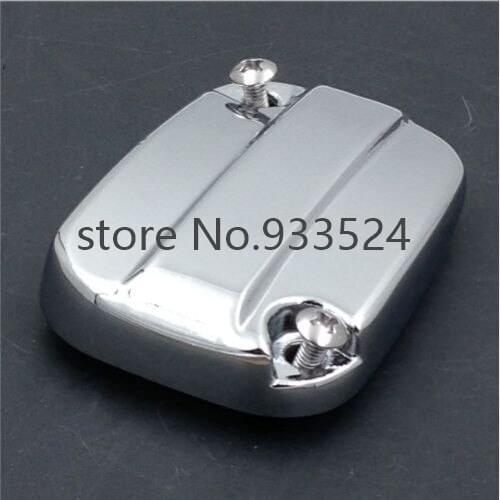 Chrome Aluminum Front Brake Fluid Reservoir Cap Motorcycle For Harley Electra Glide Road King 2007-2015