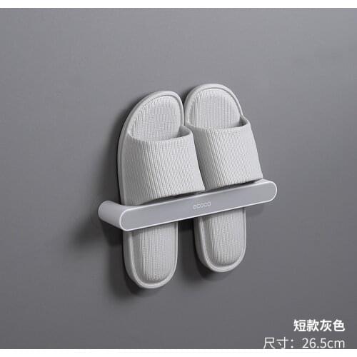 Space-saving Seamless Stickers Shoe Storage Rack Wall Paste Shoe Rack Bathroom Wall-mounted Slippers Shelf