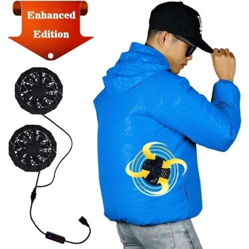 Summer Sport Fan Air Condition Cool Man Woman Travel Ultralight Brand Outdoor Vest Clothes Jacket Sun Windbreaker Fishing Worker