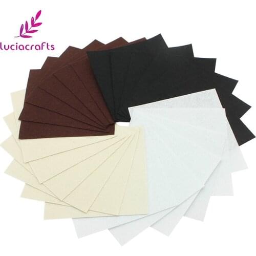 Lucia Crafts 15x15cm Non-woven Felt Fabric Cloth Felts For Dolls DIY Material 12pcs/lot B1401