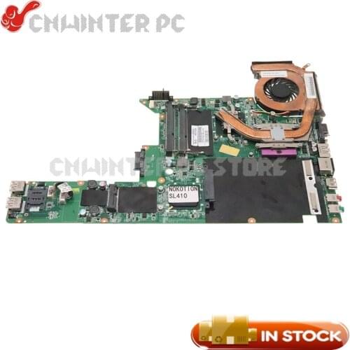 NOKOTION 63Y2096 For Lenovo TthinkPad SL410 Laptop Motherboard GM45 DDR3 Free CPU With Heatsink Fan