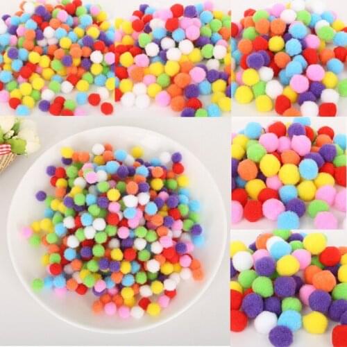 Lovely 100pcs 10/15/20/25/30mm Mini Fluffy Soft Pom Poms Pompoms Ball For Wedding Decoration Kids Toys DIY Sewing Craft Supplies