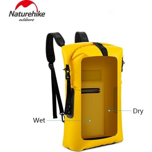 Naturehike TPU Water Repellent Quick Dry Big Capacity Backpack Adjustable Shoulder Strap for Boating Camping Rafting Swimming