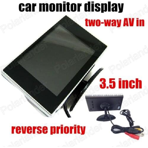 New Hot selling Car 3.5 inch TFT LCD Color Monitor for DVD Reverse priority two-way AV in car monitor display