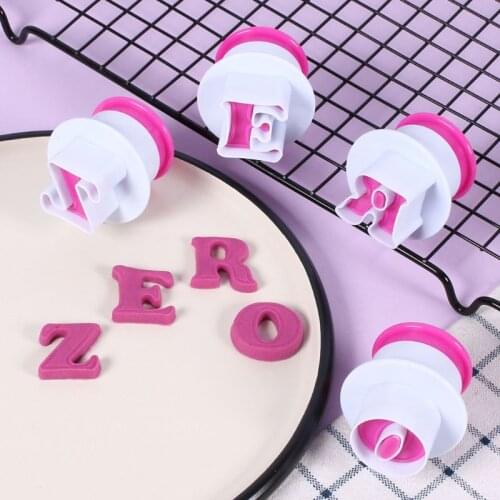 Letter Digital Number Fondant Cookie Cake Cutter Stamp Plunger Mold DIY Kitchen Baking Cake Decorating Tool