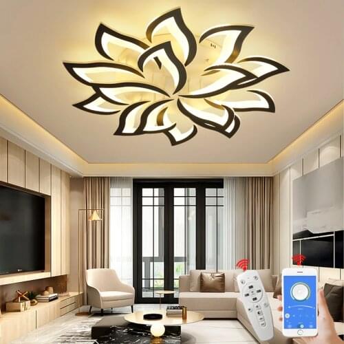 NEO Gleam Modern led Chandelier For Living Room Bedroom Study Room by sala Modern Led Ceiling Chandelier Lamp Fixtures 90-260V